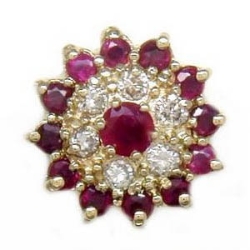 N283 14K RUBY DIAMOND SLIDE 